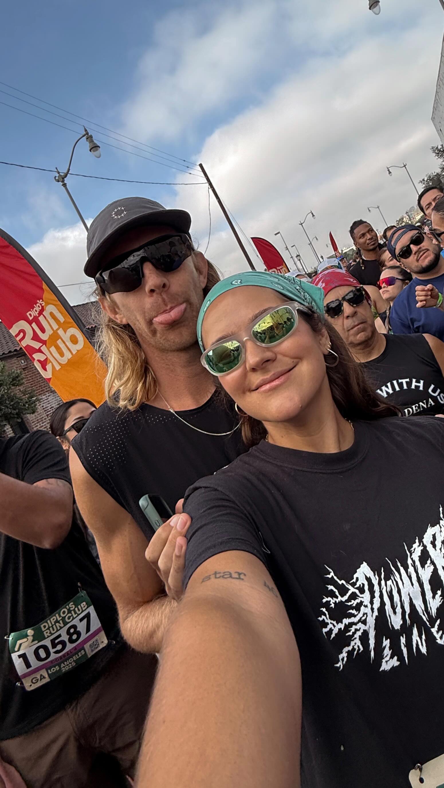 Instagram post by @relauren for Altra Running. Caption reads: EDM & running, say less ⚡️ 

we ran (and danced)....