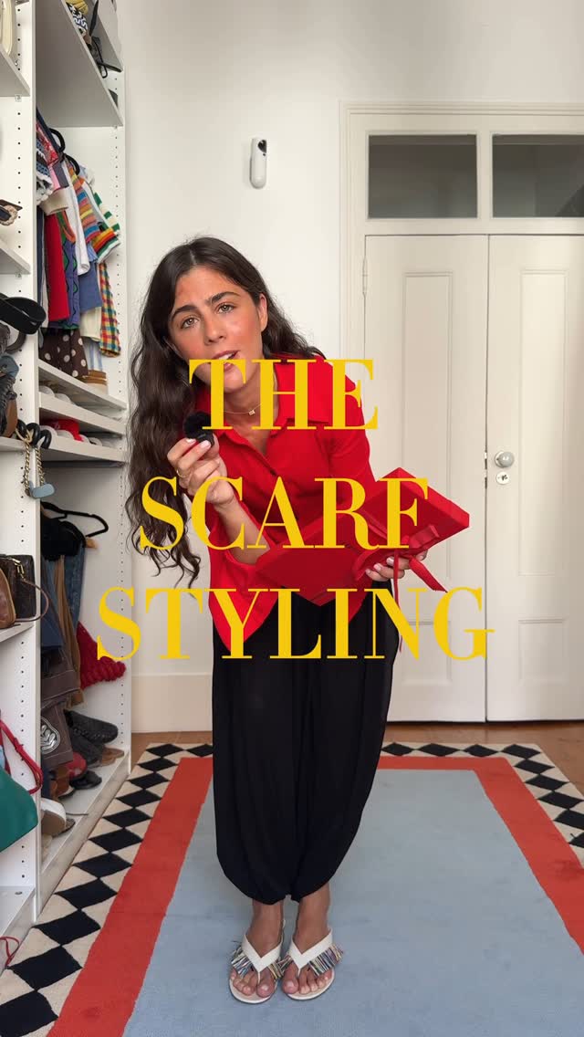 Instagram post by @vicmontanari for FERRAGAMO. Caption reads: ad what’s your fav styling? ♥️ @ferragamo....