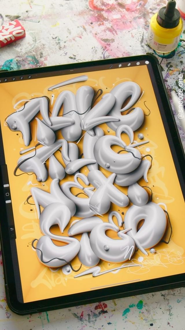 Instagram post by @snooze.one for Procreate. Caption reads: (ad/ werbung) I am getting some Halloween vibes....