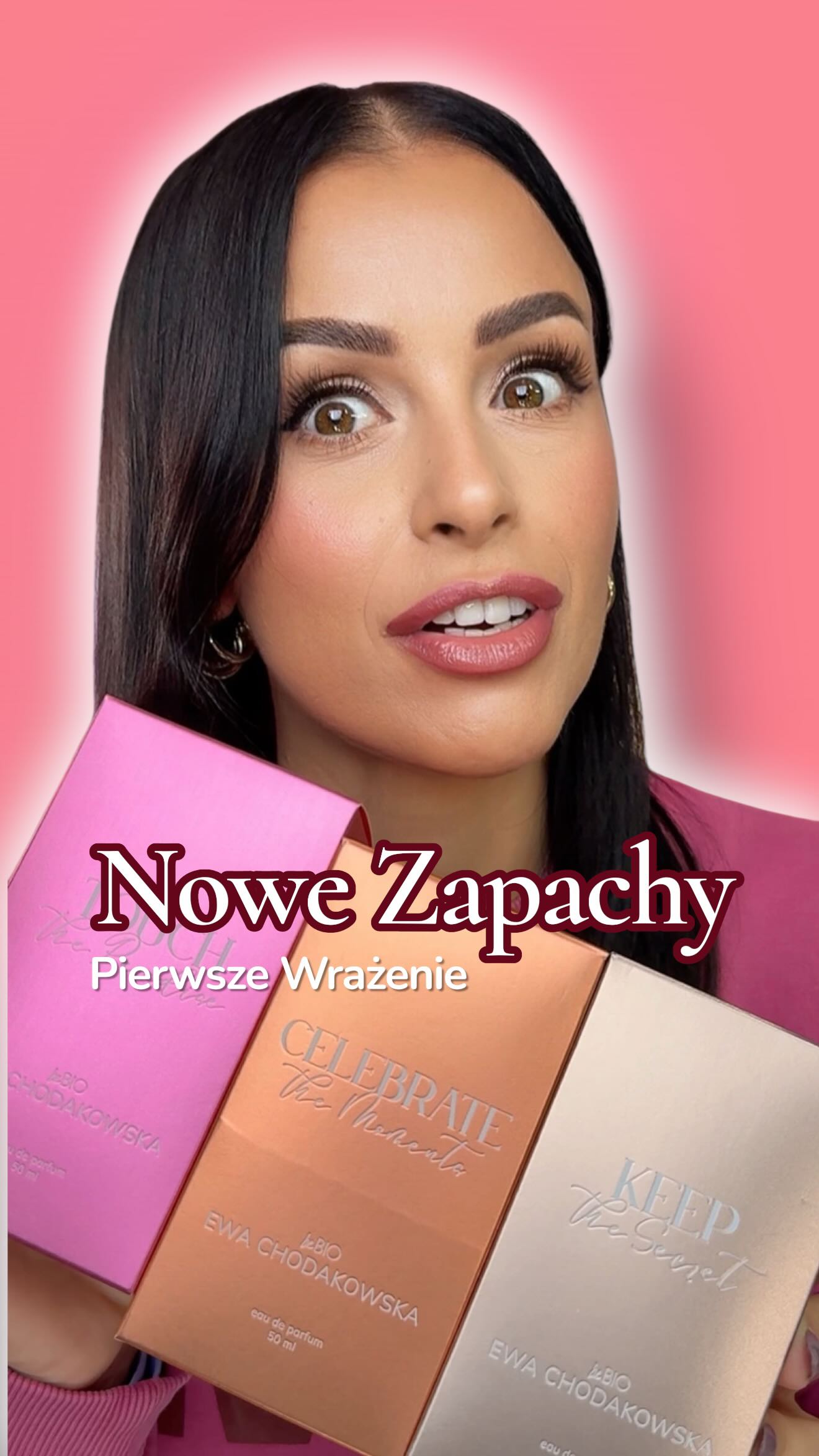 Instagram post by @zmalowana_official for bebiocosmetics. Caption reads: Mam dla Ciebie nowe wyjątkowe zapachy....