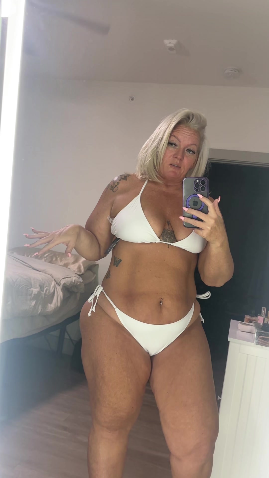 TikTok post by @phatbootyd for Tempt Me Swimsuits. Caption reads: @Tempt Me Swimsuits #fyp #dealsforyourdays [...].