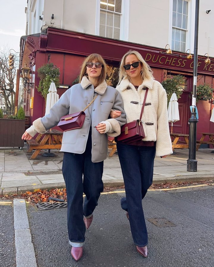 Instagram post by @belleandbunty for Ateliers Auguste. Caption reads: Help us out~ is Alice’s coat blue or grey?!!!....