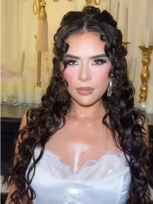 TikTok post by @prettygirlglam_ for It's A 10 Haircare. Caption reads: Curly bridal hair has my HEART. 🤍✨ There’s....