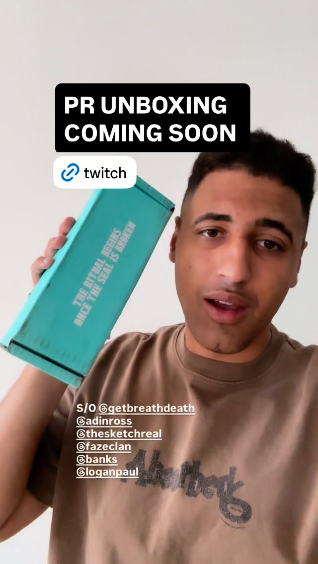 Instagram post by @cjstowklyn for Breath Death. Caption reads: just got my first PR package from @getbreathdeath....