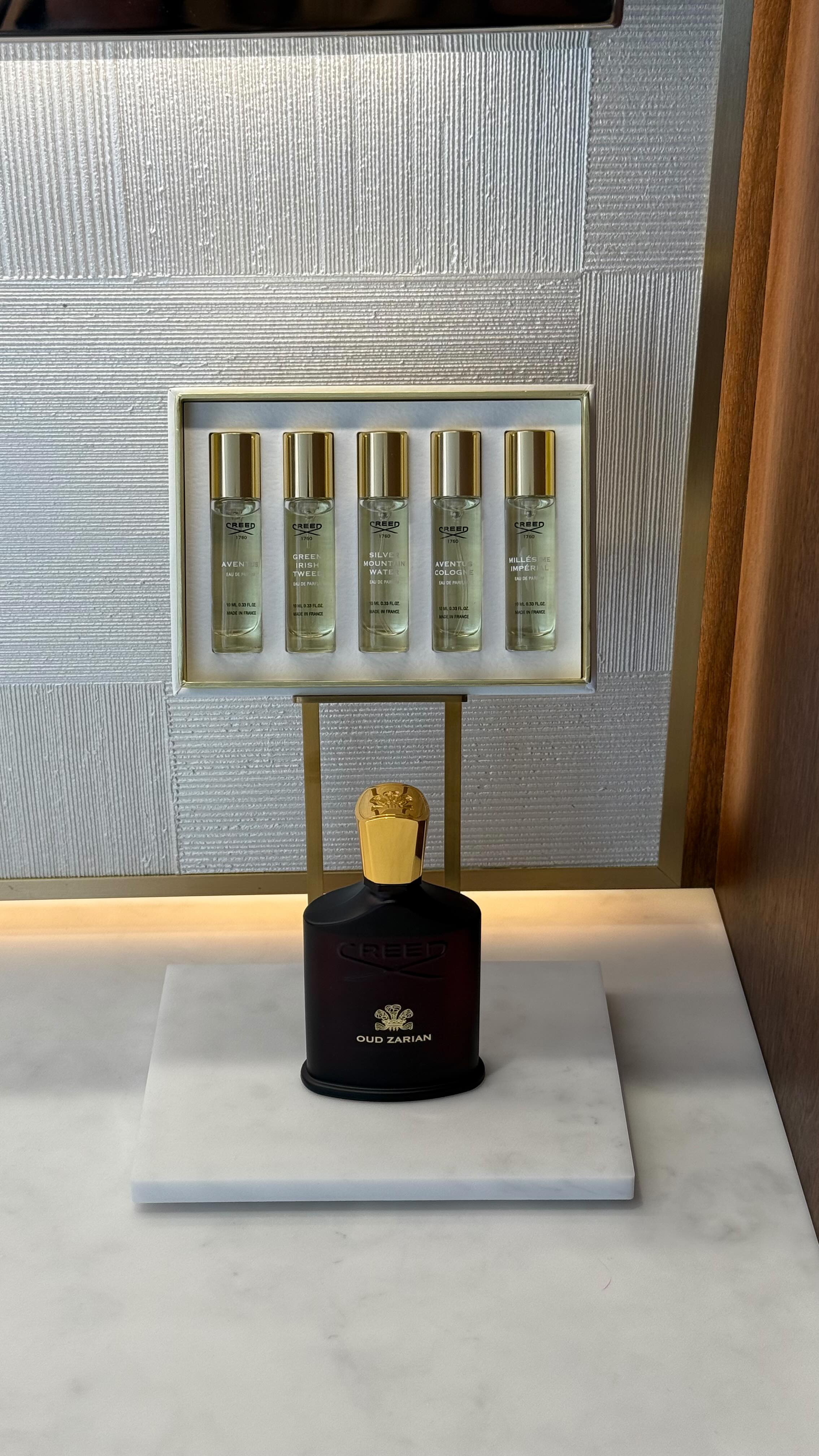 Instagram post by @ramzan_miah for Creed Fragrance. Caption reads: Bangladesh bottled @creedfragrance Oud Zarian....