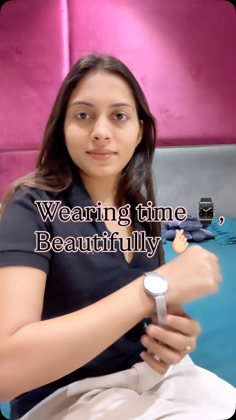 Instagram post by @yaurvi_patel for GUESS Watches. Caption reads: A watch for every mood⌚️✨ So i wasnt fond of....