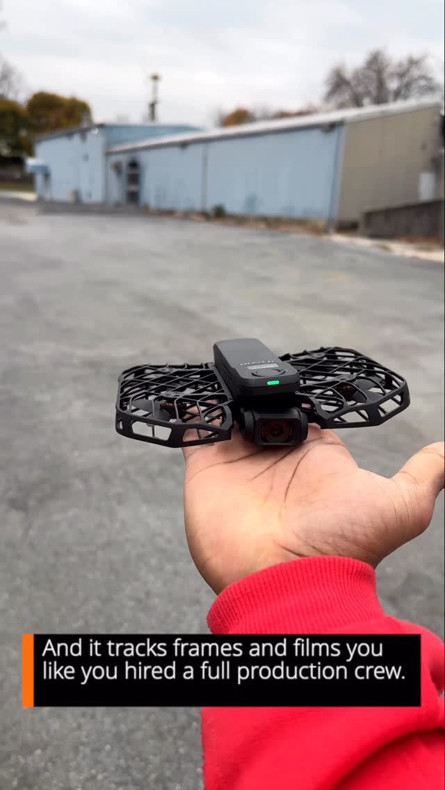 Instagram post by @jbrantv for HOVERAir. Caption reads: The HOVERAir X1 ProMax Is Basically a Camera Crew....