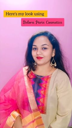 Instagram post by @foodie9132 for Belora Cosmetics. Caption reads: Here’s my look using  @beloracosmetics makeup....