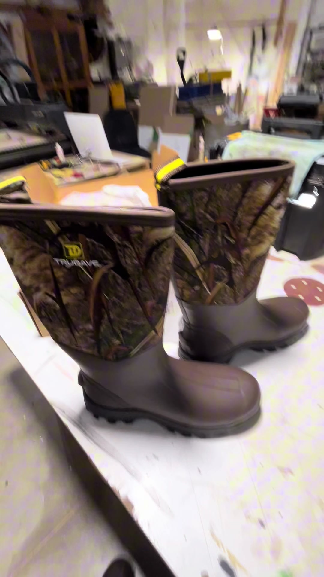 TikTok post by @trevwendhausen for TruDave Gear. Caption reads: Thanks, @Trudave Gear, for the new boots! Check....