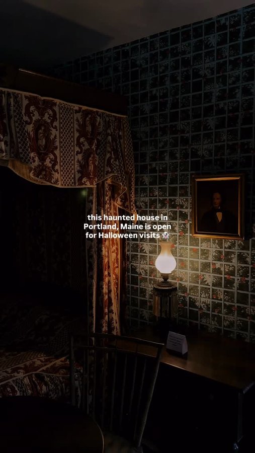Instagram post by @jilldvln for Visit Maine. Caption reads: Step inside Portland’s most famous (and haunted)....