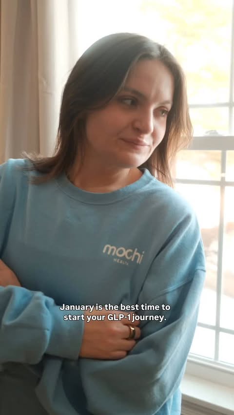 Instagram post by an influencer for Mochi Health. Caption reads: thinking about starting your GLP-1 journey?....