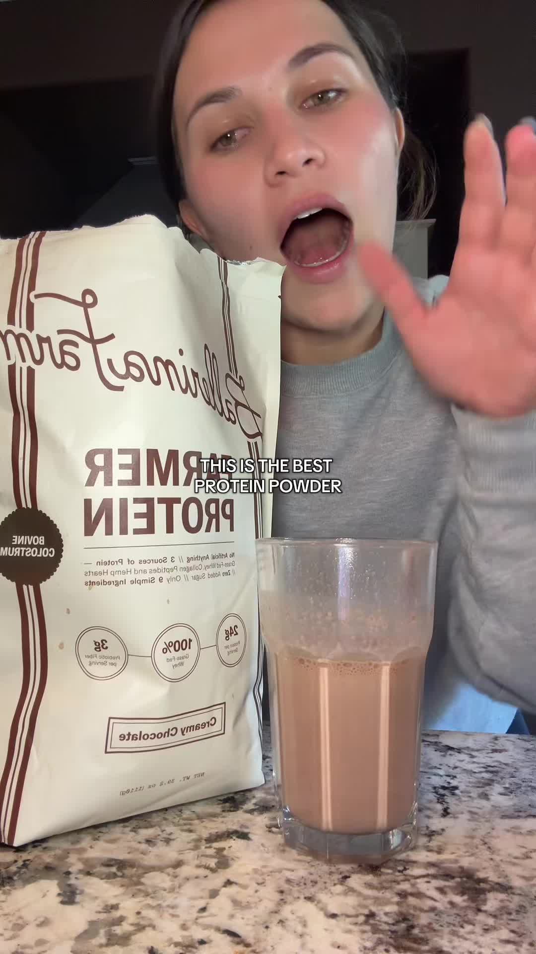 TikTok post by @laurenkaltnbach for Ballerina Farm. Caption reads: [...] PERFECT to start with!! so so good....