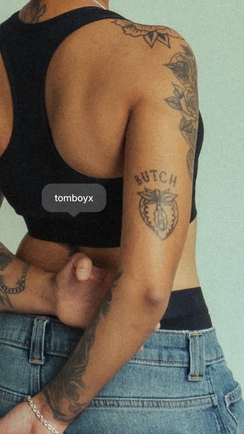 Instagram post by @localdesibutch for TomboyX. Caption reads: Get your own top 👀 at @tomboyx ( use code....
