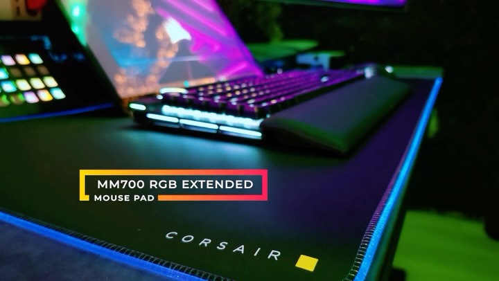 Instagram post by @astrobounder for CORSAIR. Caption reads: [...] upgrade your setup for the new year at....