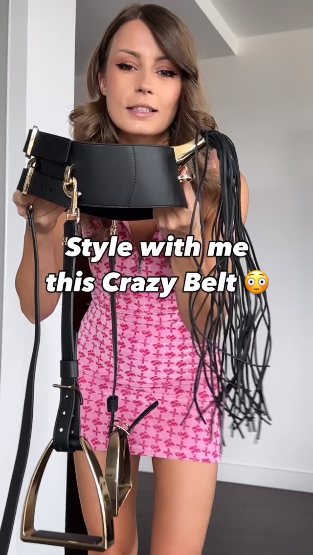 Instagram post by @anna.theothersideofme for Honey Birdette. Caption reads: [...] it with something else 🤪 
Belt from....