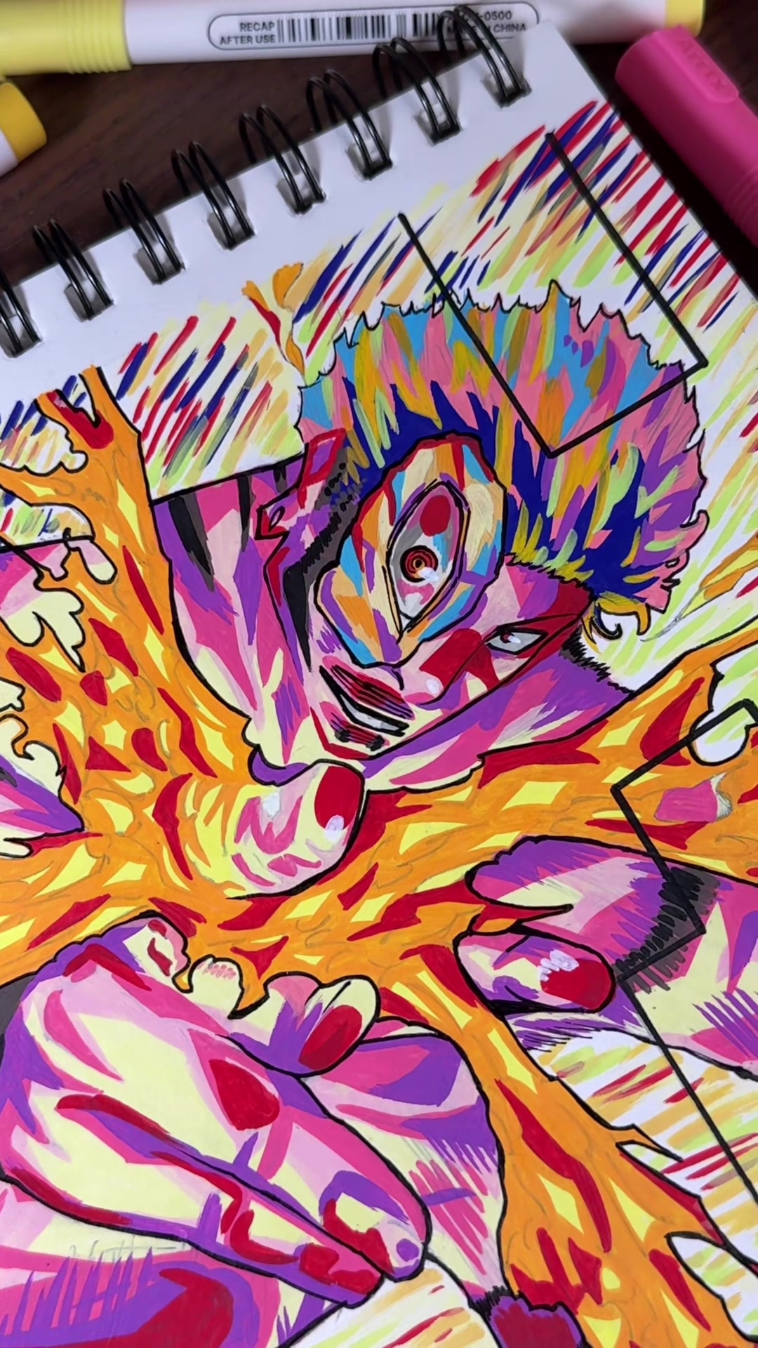 TikTok post by @tips.and.skills for Arrtx. Caption reads: [...] FIRE ARROW coloured in!!! 🔥🔥🔥 Using:....