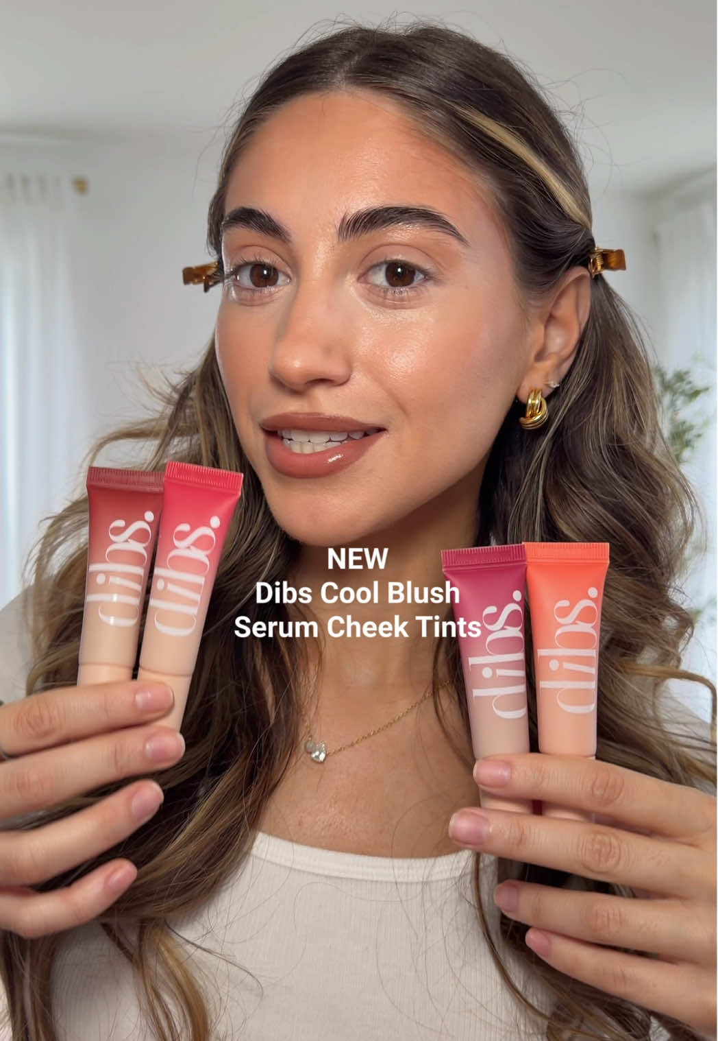 TikTok post by @samanthaa.nicole for DIBS Beauty. Caption reads: #UltaBeautyPartner the NEW @DIBSBEAUTY Cool Blush....