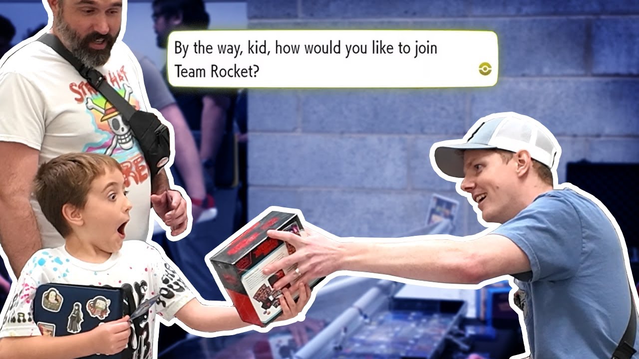 YouTube post by @CoopsCollection for Vault X. Caption reads: Pokemon Trading Card Show Vendor POV | Continental....