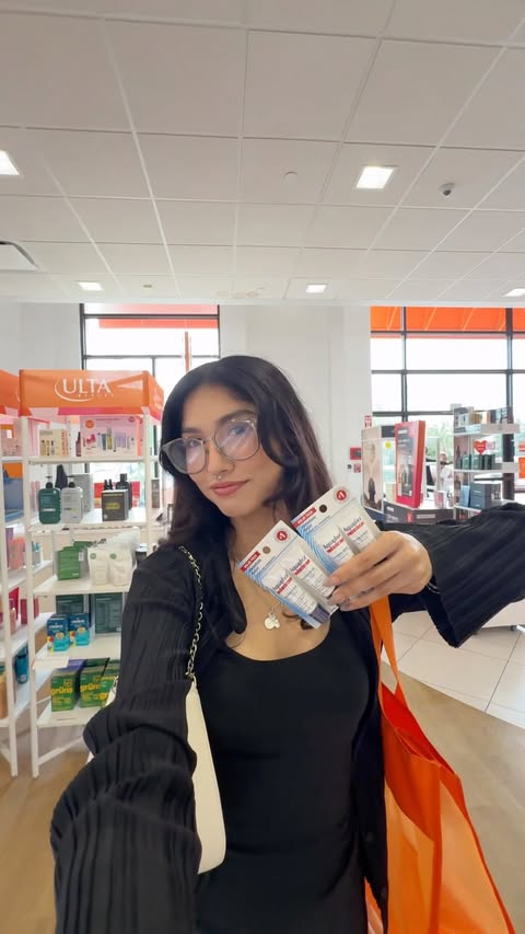 Instagram post by @nessa.torr for Aquaphor US. Caption reads: Shop back to school from @parishiltonfragrances ,....