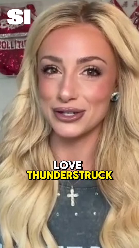 Instagram post by @chloe_holladay for Sports Illustrated. Caption reads: Rapid fire with the @titans' first-ever majorette....