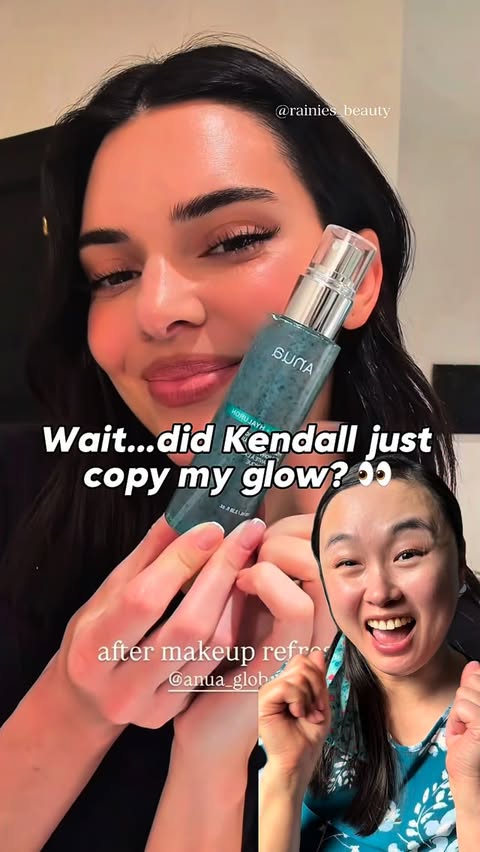 Instagram post by @rainies_beauty for Coreelle. Caption reads: 𝐖𝐚𝐢𝐭… 𝐝𝐢𝐝 𝐊𝐞𝐧𝐝𝐚𝐥𝐥 𝐣𝐮𝐬𝐭 𝐜𝐨𝐩𝐲....