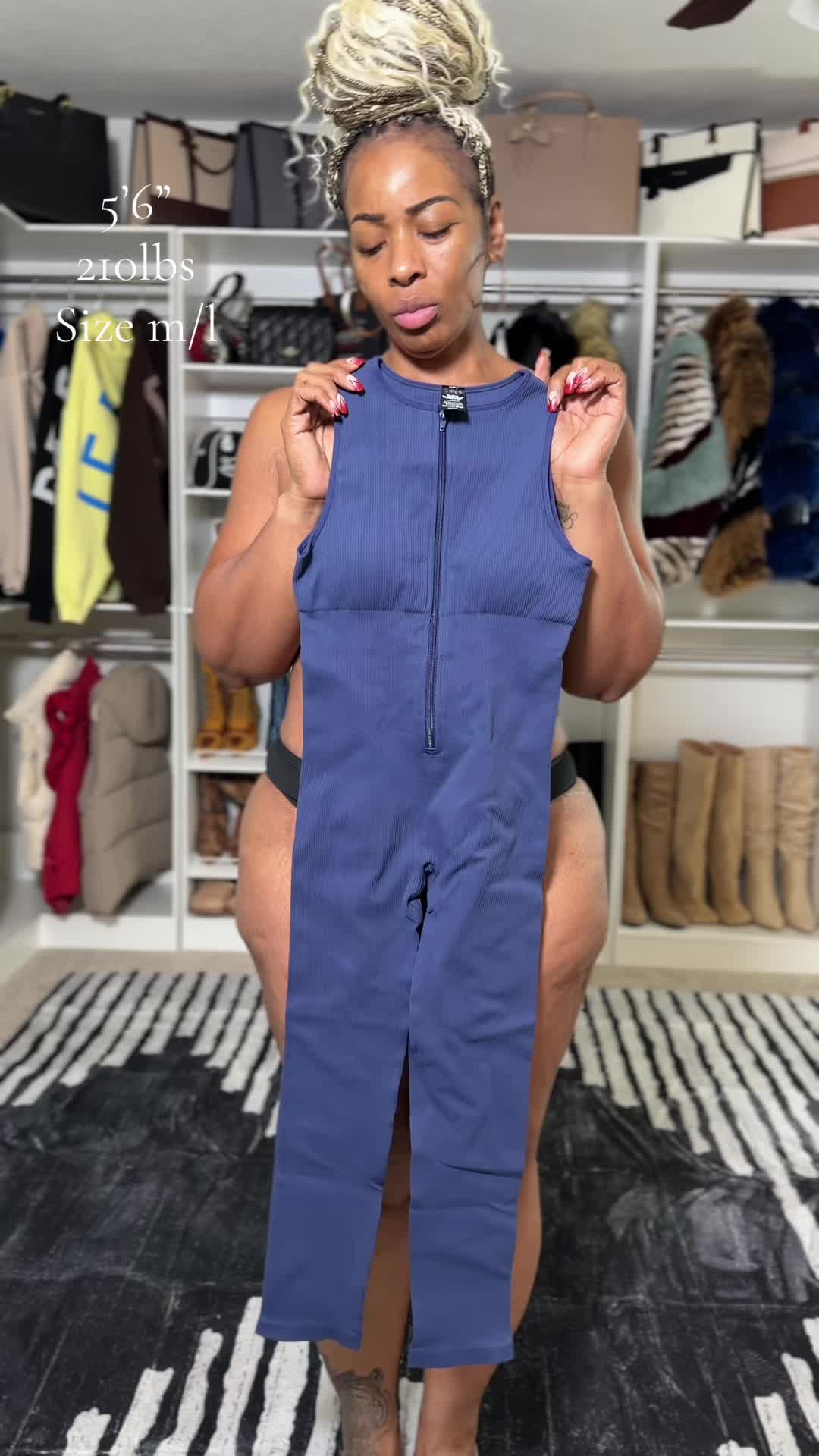 TikTok post by @lovebuiltthis for She’s Waisted. Caption reads: Too good 👌🏽@She’s Waisted #sheswaisted #jumpsuit....