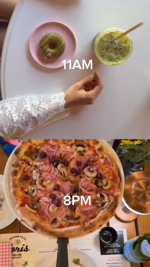 Instagram post by @claramuniz for Hill House Home. Caption reads: Living my best life from AM to PM (Miami....