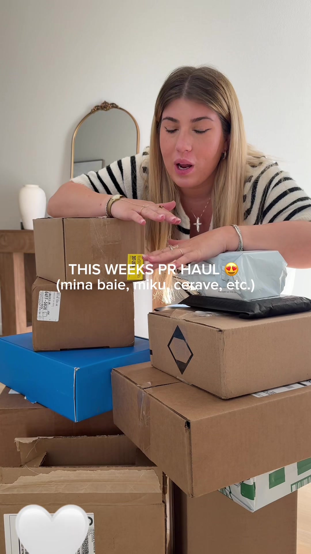 TikTok post by @maddibejan for ShopFlavCity. Caption reads: [...] @Stiller’s Soda @CeraVe @MINA BAIE....