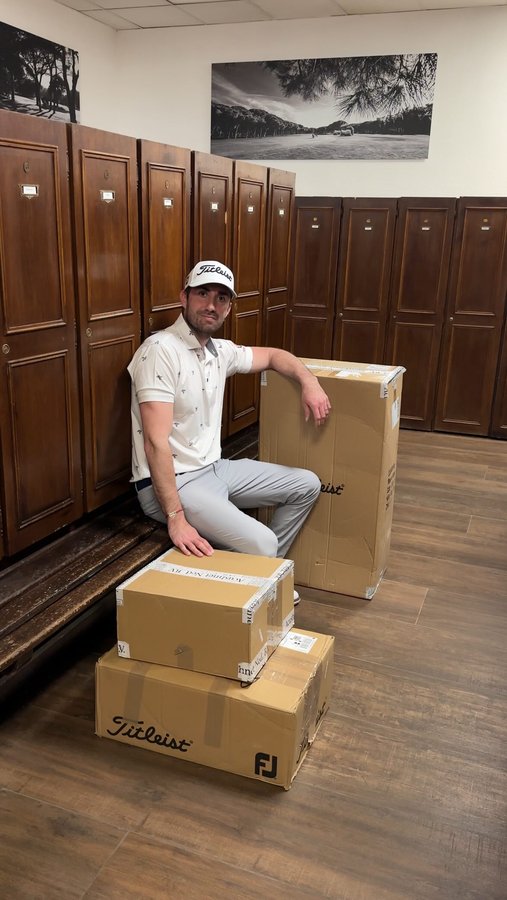 Instagram post by @arnaudseriegolf for Titleist. Caption reads: [...] my 7th year as an Ambassador for Titleist....