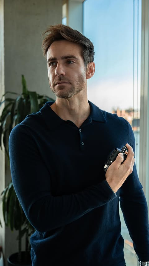 Instagram post by @flywithgarrett for Montblanc. Caption reads: Holiday travel season is here, so I’m keeping the....