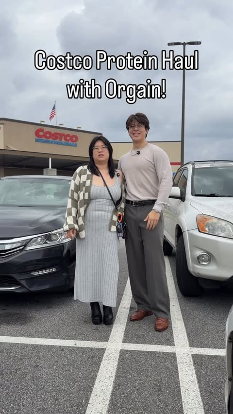 Instagram post by @danorans for Orgain. Caption reads: [...] to @costco as we stock up on protein with....