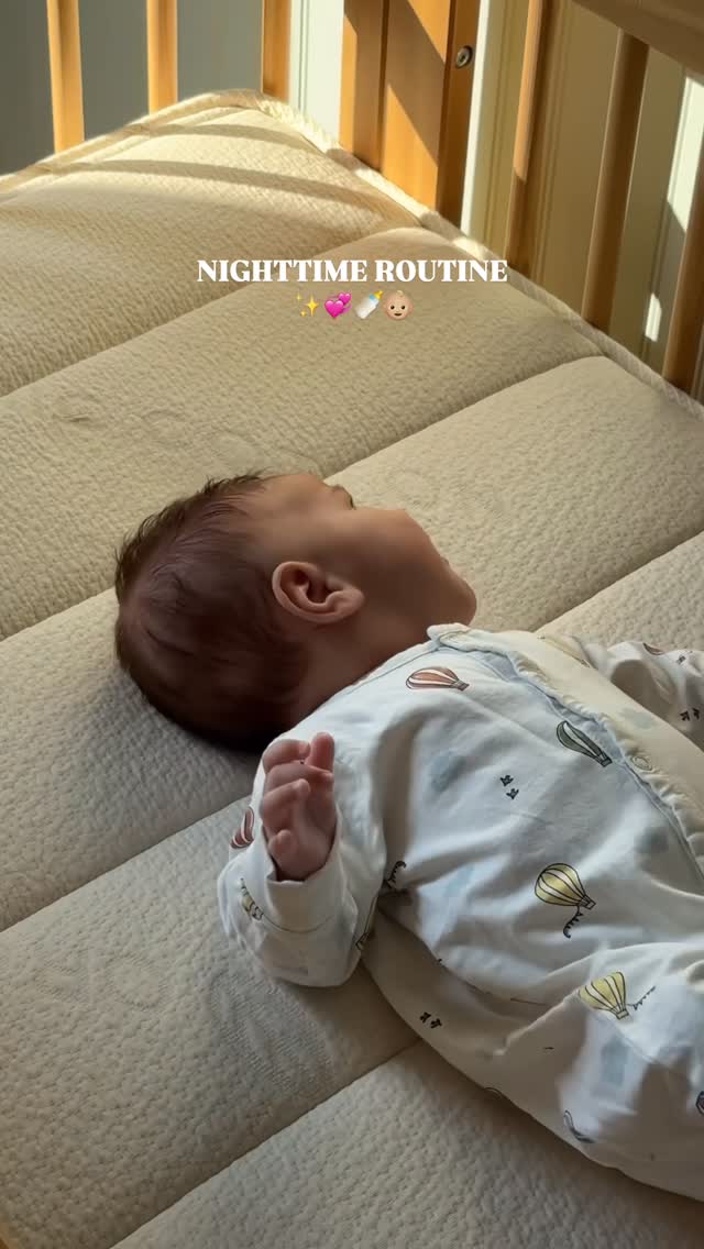 Instagram post by @hannnnahadams for Avocado Green Mattress. Caption reads: ✨ Nighttime routines feel so much sweeter knowing....