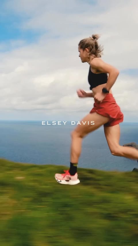 Instagram post by @elseydavis for Garmin. Caption reads: [...] trail runner Elsey Davis to Team Garmin.....