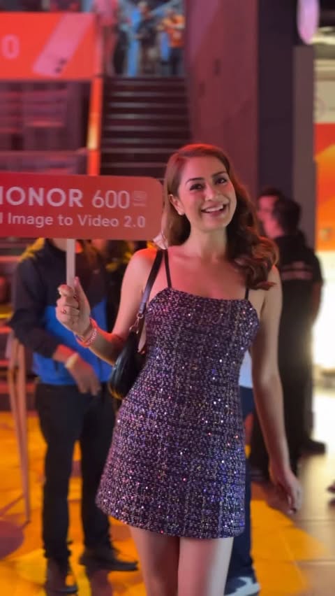 Instagram post by @namrata.sthaofficial for HONOR Arabia. Caption reads: Just turned my moments into motion with the....
