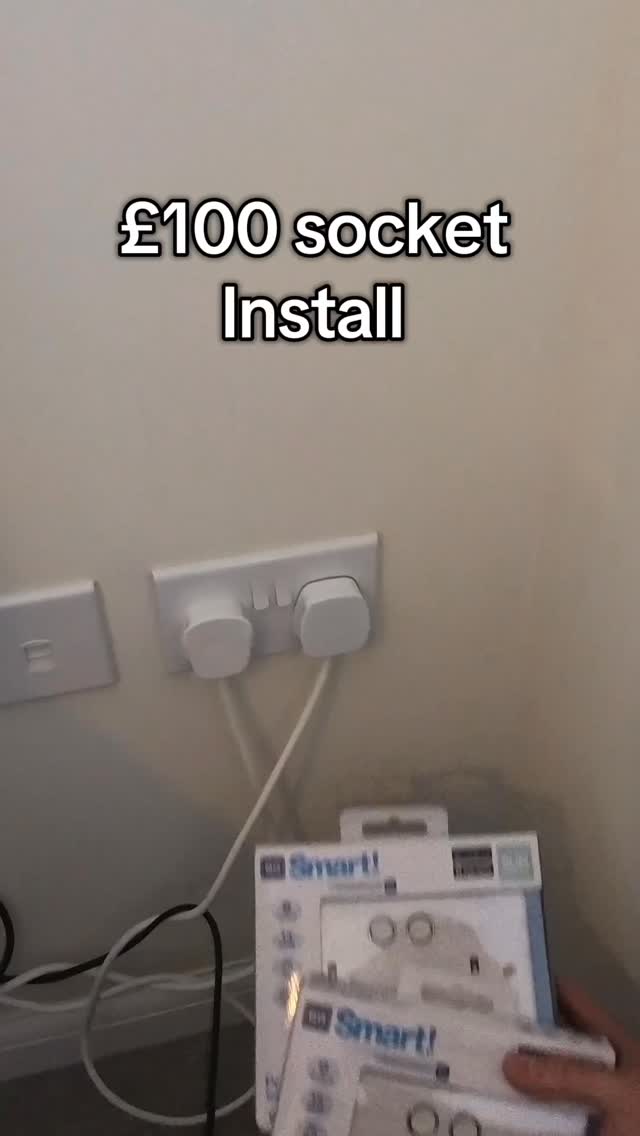 Instagram post by @omelectrical_ for Screwfix. Caption reads: Can you install socket to save money on energy....