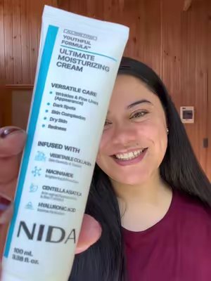 TikTok post by @soyjesspatef for NIDA Official. Caption reads: [...] Formula™ Ultimate Moisturizing Cream @NIDA....