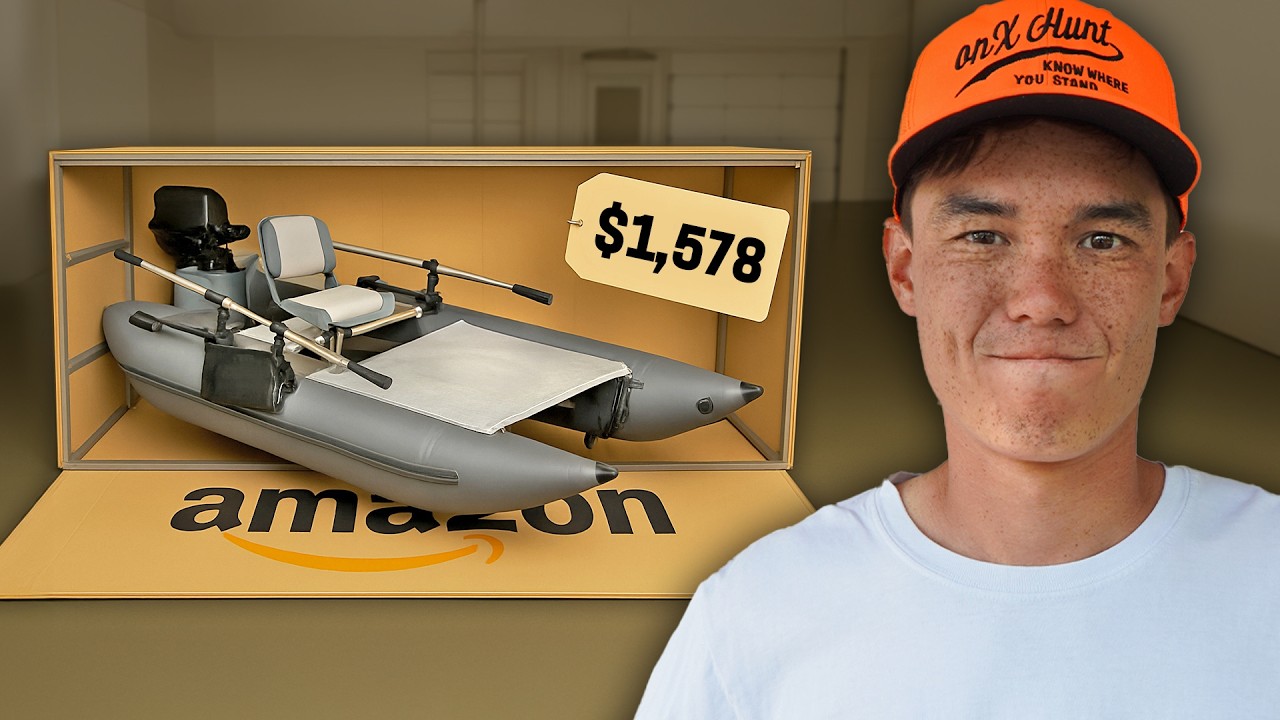 YouTube post by @fvsoutherngirl for Jimmy's Famous Seafood. Caption reads: I bought an AMAZON pontoon boat.