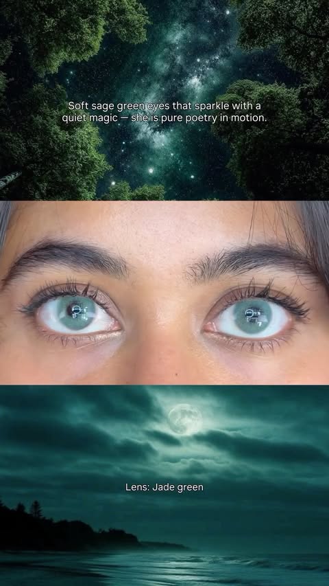 Instagram post by @rohshaali for moodylenses. Caption reads: [...] Wearing these stunning lenses from....