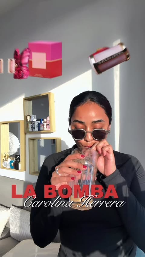 Instagram post by @ritiqa_parab for Carolina Herrera. Caption reads: This one’s pure fun in a bottle. @carolinaherrera....