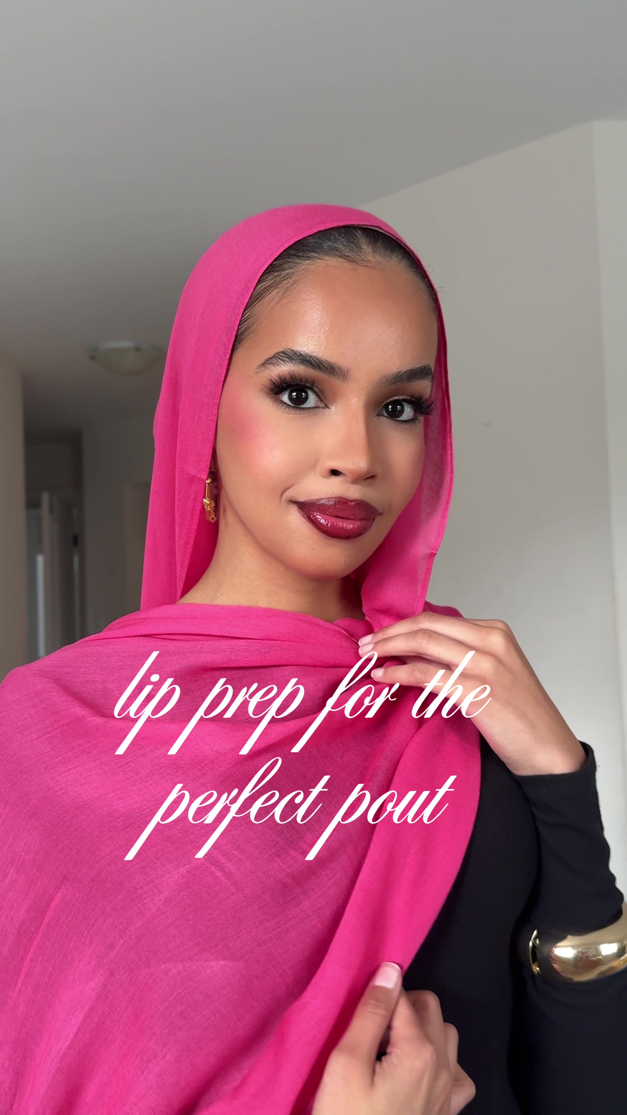 TikTok post by @beautybyyasi for The Ordinary. Caption reads: The key to the perfect pout and lip filler....
