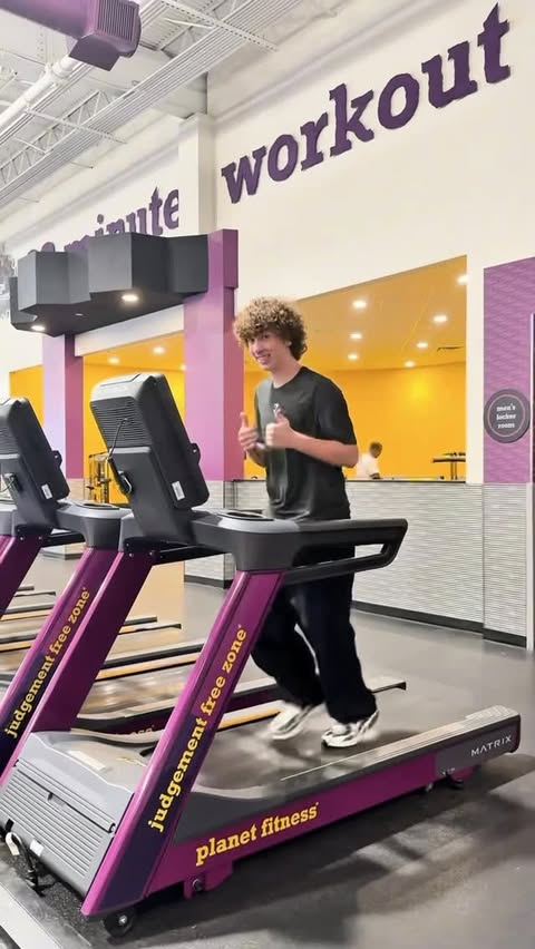 Instagram post by @nelsonneumann2028 for Planet Fitness. Caption reads: Working out for free this summer at @planetfitness....