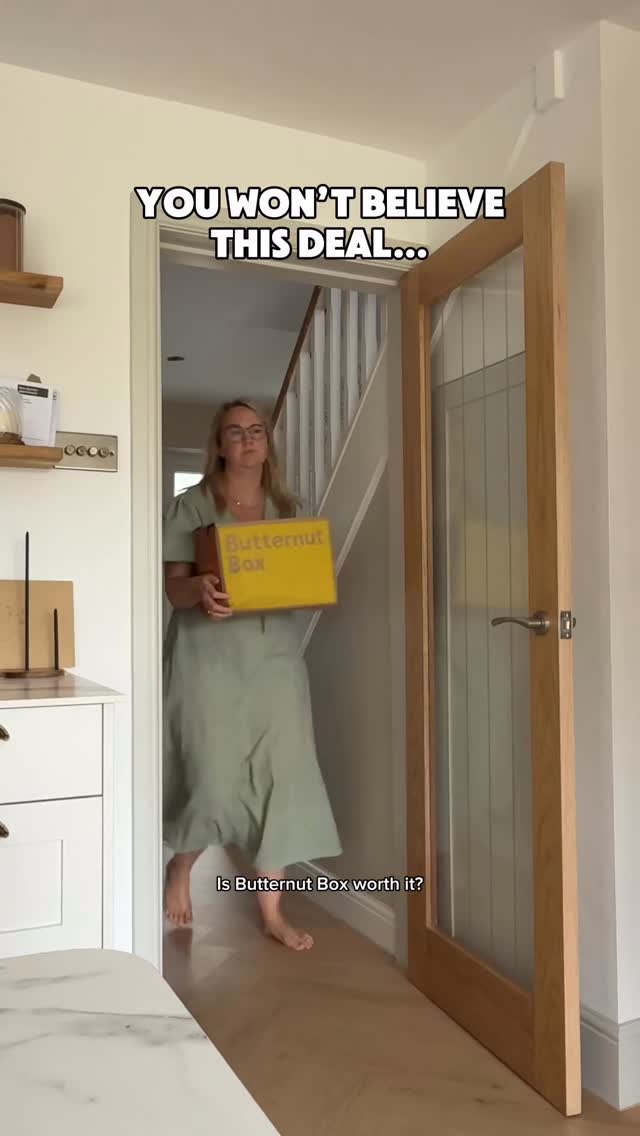 Instagram post by @budgetingmumofficial for Butternut Box. Caption reads: ad Is @butternutbox really worth it?

We started....