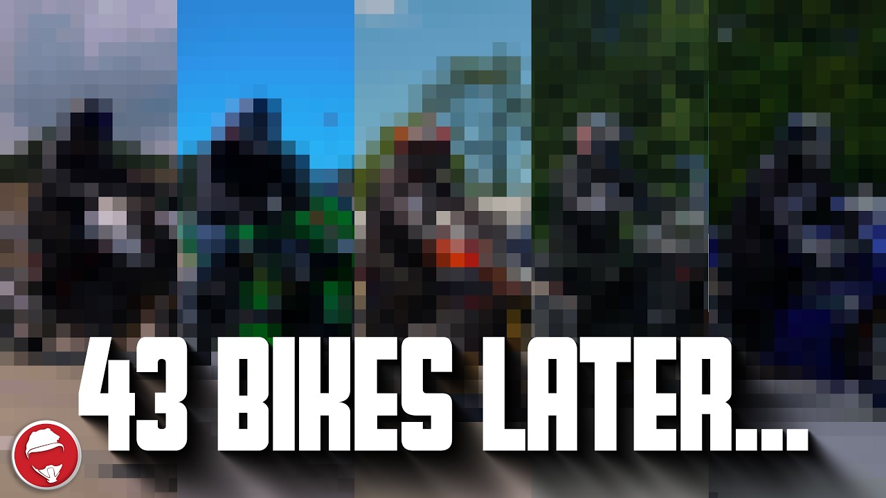 YouTube post by @chaseontwowheels for Flying Eyes Optics. Caption reads: My Top 5 Favorite Motorcycles of 2025 (After....