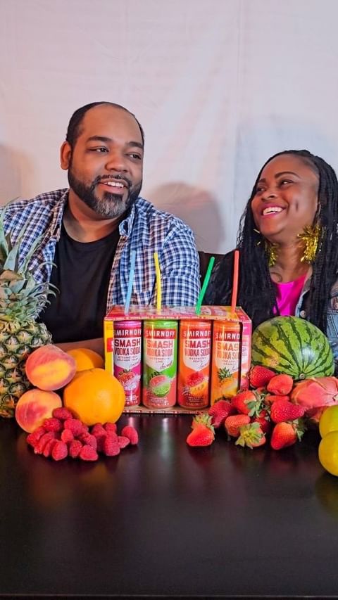 Instagram post by @givinmelife for Smirnoff. Caption reads: #ad @smirnoff SMASH Vodka Soda is a new....