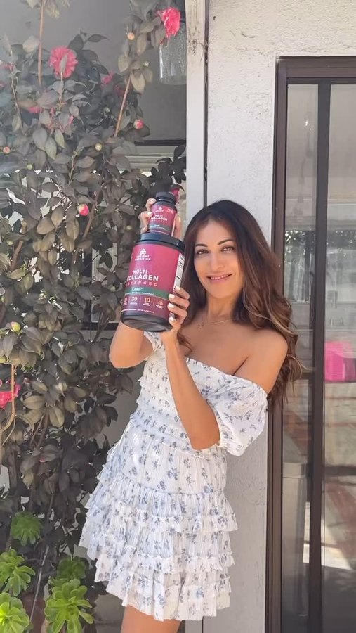 Instagram post by @umanaralkar for Ancient Nutrition. Caption reads: Been having this overnight chia pudding every day!....