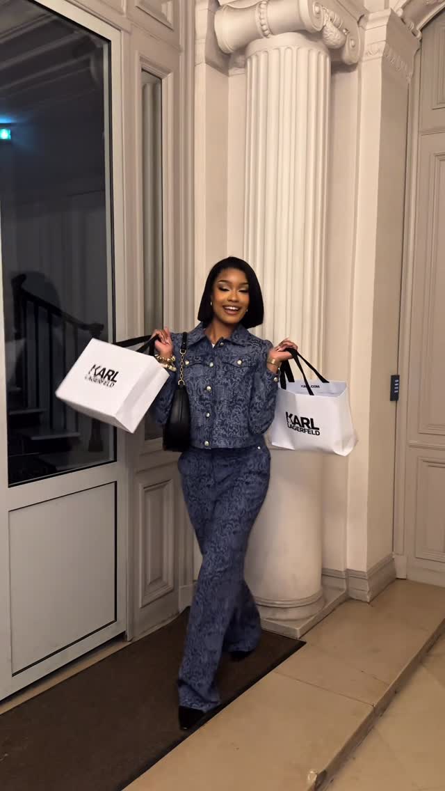 Instagram post by @lana_bkb for KARL LAGERFELD. Caption reads: @karllagerfeld 😍 
#karllagerfeld #fashionweek....