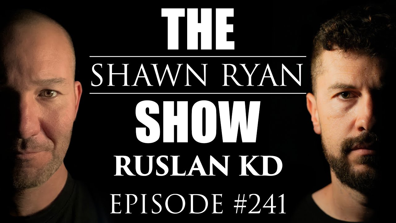 YouTube post by @ShawnRyanShow for ZipRecruiter. Caption reads: Ruslan KD - Charlie Kirk, Gen Z, Israel & The Dark....