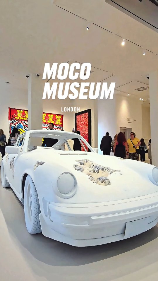 Instagram post by @mumandherlittle.explorer for What's Up Life. Caption reads: Moco Museum London: Your New Art Obsession 🤩🎨 🎉....