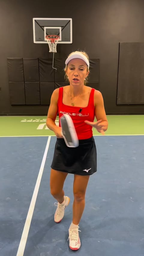 Instagram post by @_pickleroll_ for Crbn Pickleball. Caption reads: Mix it up and level up! 🎯 Try this 7-Ball Drill....