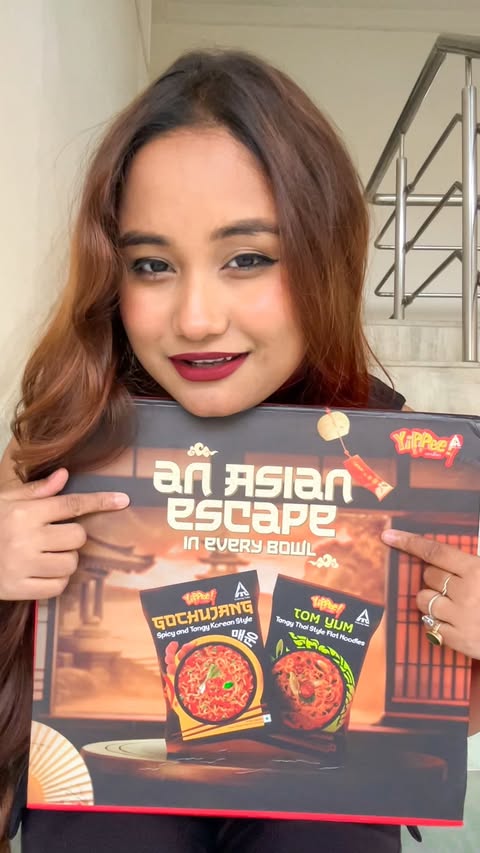 Instagram post by @__sayaniii for Sunfeast Yippee. Caption reads: Try out the new flavours😍 of @sunfeast_yippee 

•....